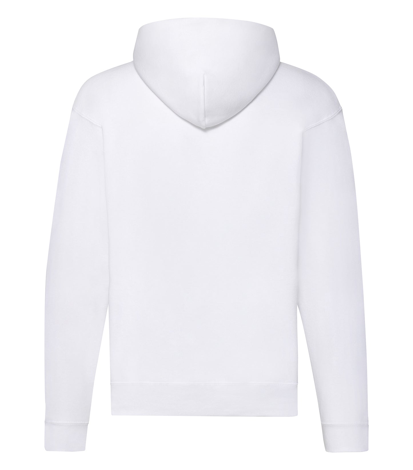 Hoodie klassisk med lynlås - Hvid