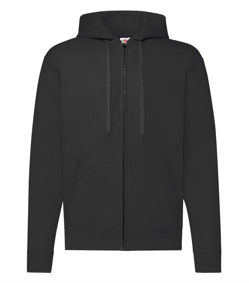 Hoodie klassisk med lynlås - Sort