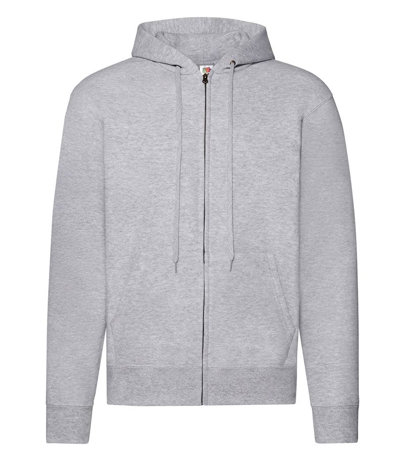 Hoodie klassisk med lynlås - Grå