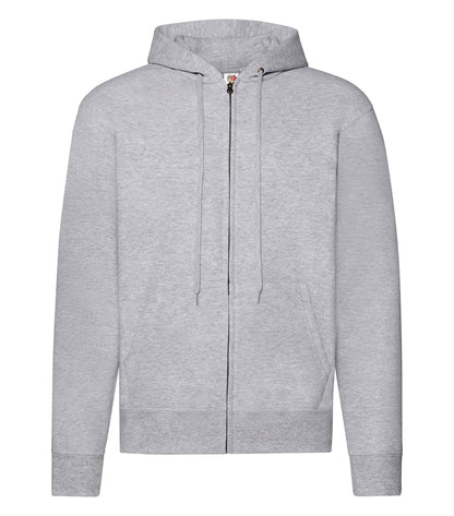 Hoodie klassisk med lynlås - Grå