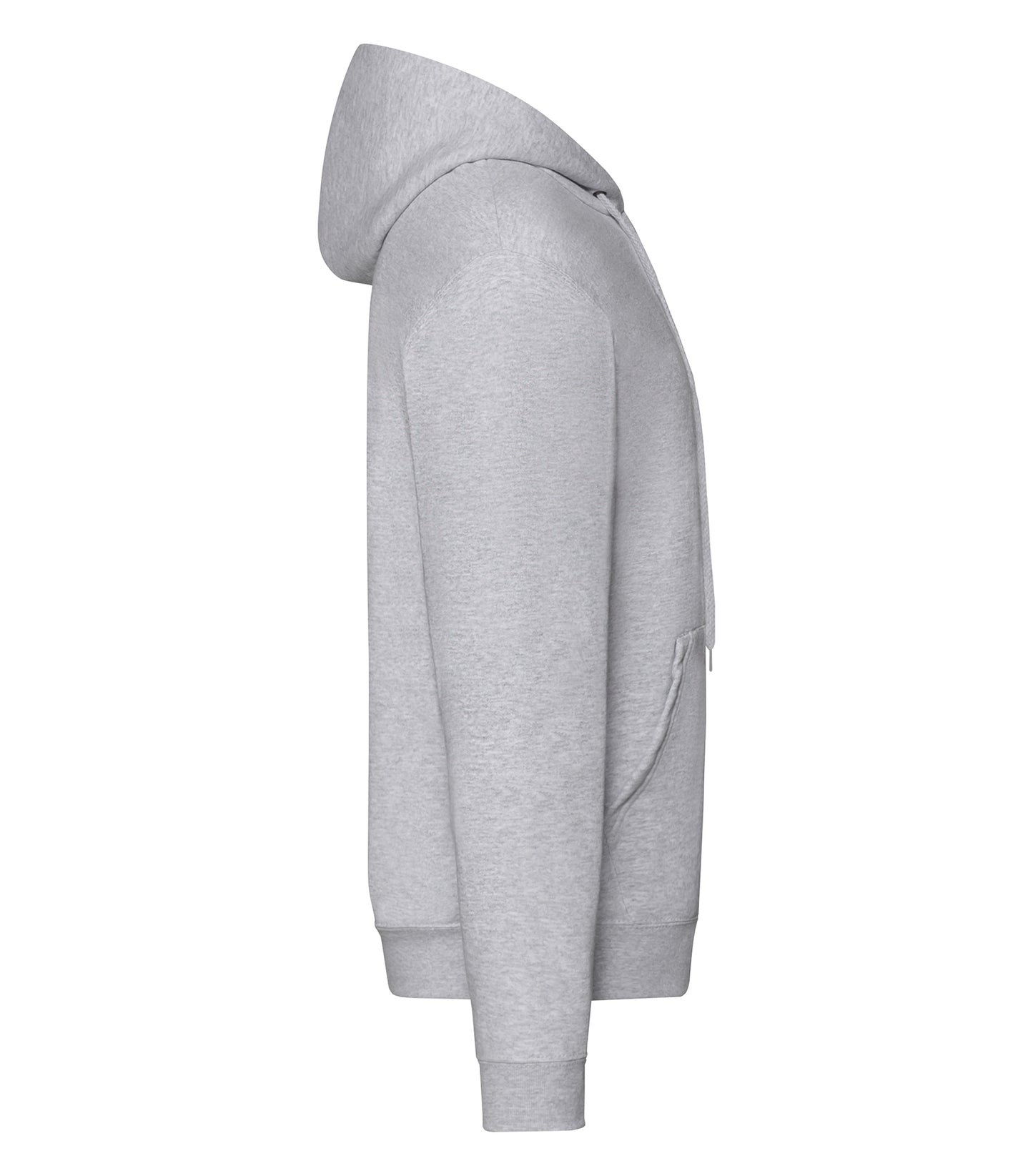Hoodie klassisk med lynlås - Grå