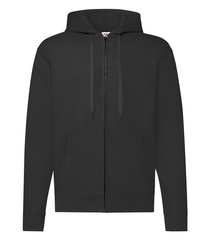 Hoodie klassisk med lynlås - Sort